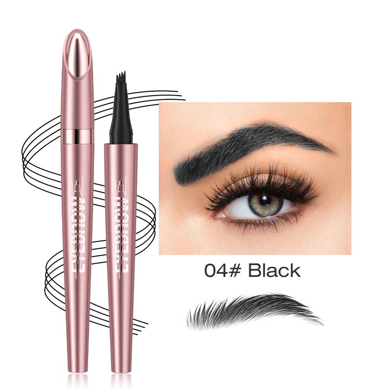 QIC Four-Prong Eyebrow Pencil - 04# Black