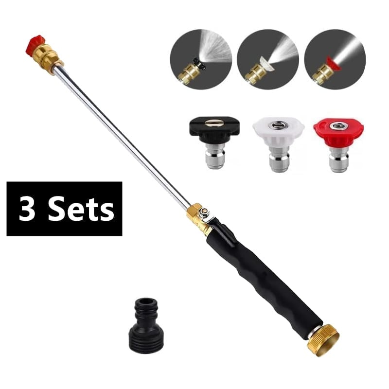 Garden Hose Nozzle High-Pressure Washer with 3 High-Pressure Nozzles - 3 Sets