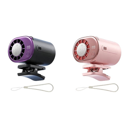 360° Rotating Semi-Cooling Clip Fan - Gray+Pink
