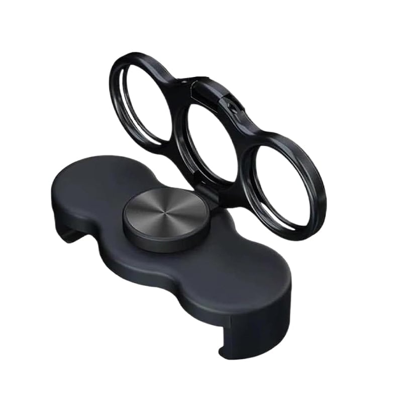 360 Rotatable Dual-Ring Phone Holder - Black
