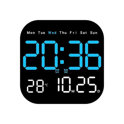 Hangable freestanding square clock - Blue