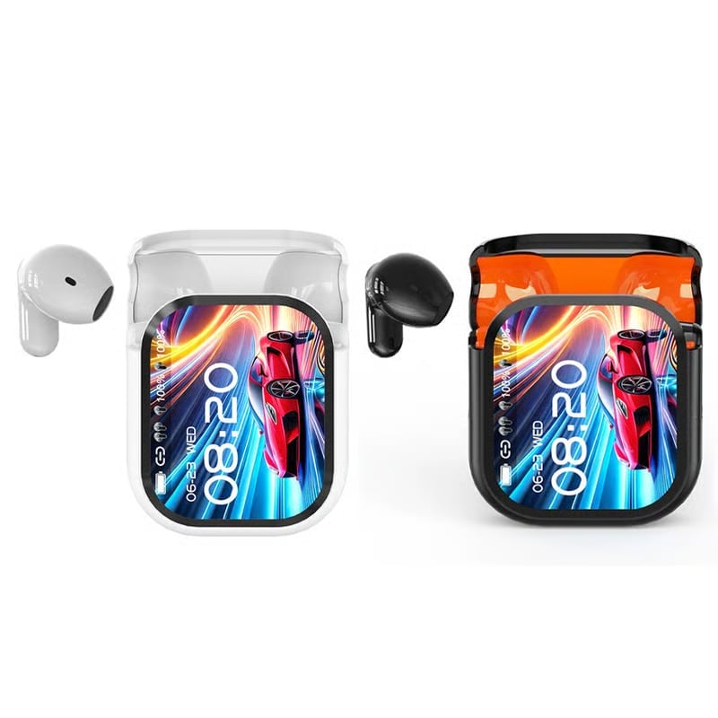 HD color screen, intelligent noise reduction, AI translation headphone - Black+White