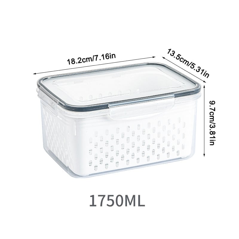 Food Storage Containers for Fridge with Removable Colander - 1750ml*1