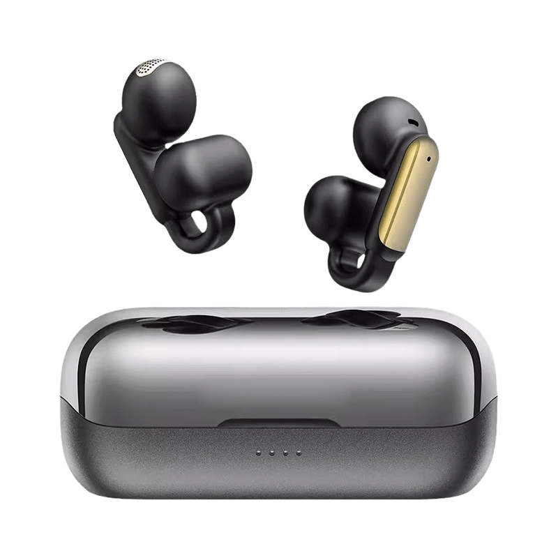 Clip-On Open-Ear Bluetooth Earbuds - Black