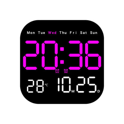 Hangable freestanding square clock - Red