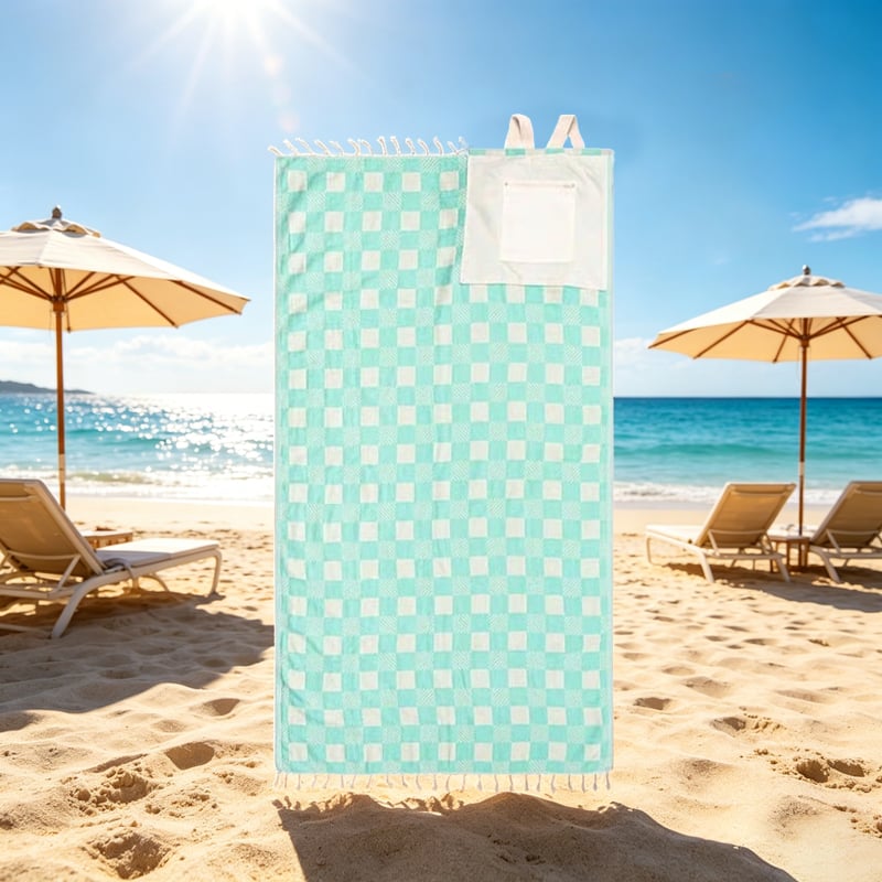 2-in-1 Convertible Beach Towel Bag - Style A