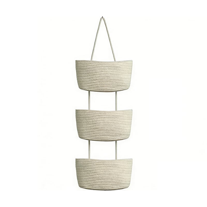 3-Tier Hanging Organizer Bag - White