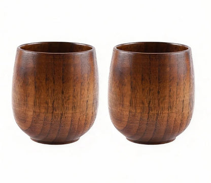 Charred Jujube Wood Cups - cup *2 pcs