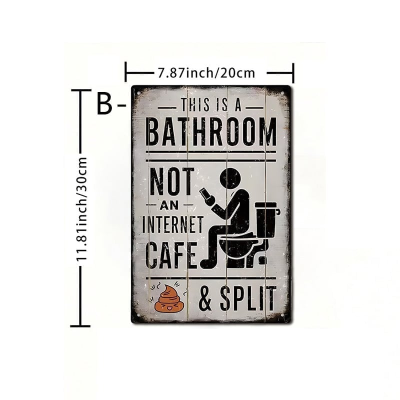 Creative Bathroom Door Sign - 1 pc