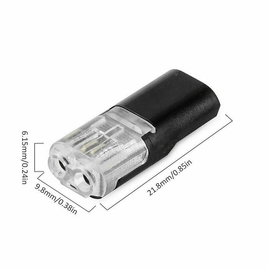 Double-wire Push-in Connector with Locking Buckle - 10 pcs