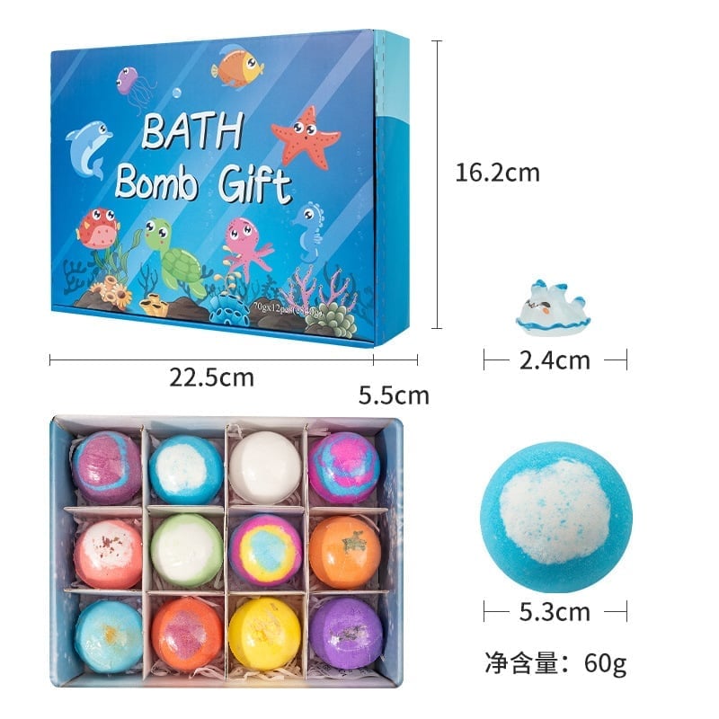 Ocean Animal Surprise Bath Bombs （12 Pack）