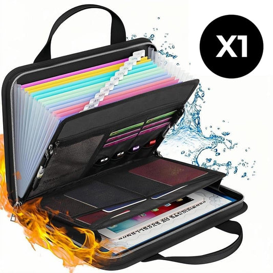 Large Capacity A4 Fireproof File Folder with Handle - 1 PC