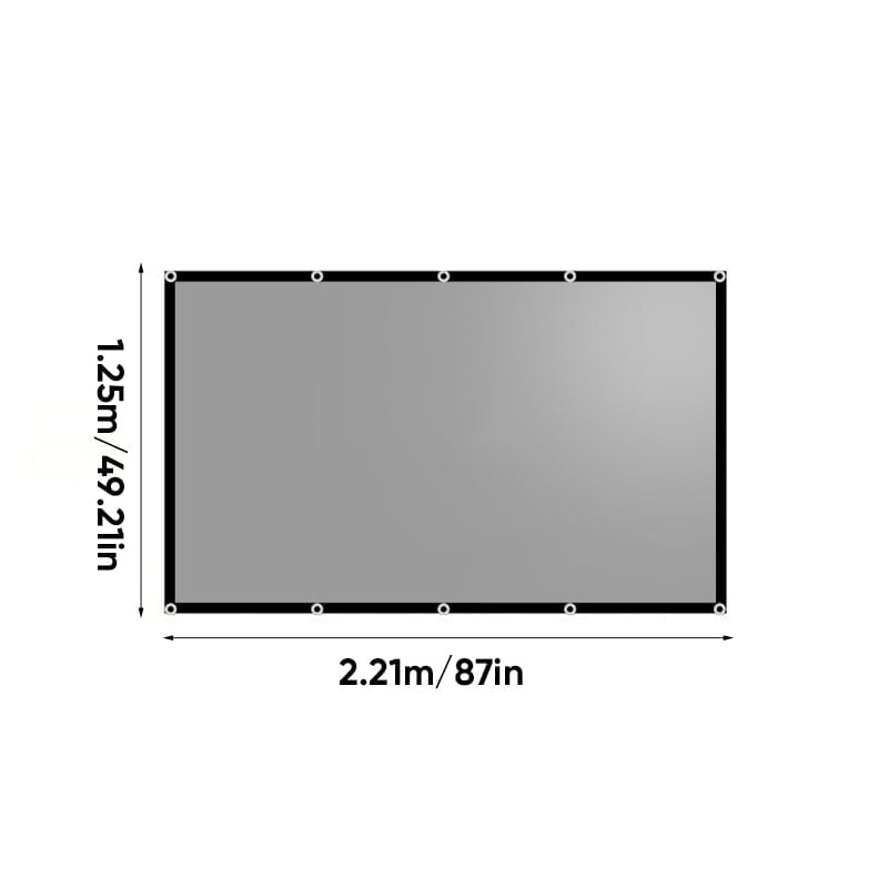 Black-bordered hook-type model 100-inch 16:9 (2.21m wide * 1.25m high)