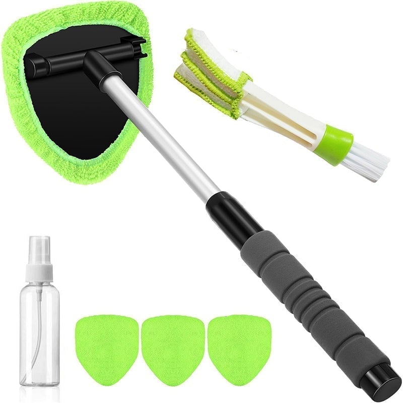 Automotive Glass Cleaning and Defogging Brush - Red