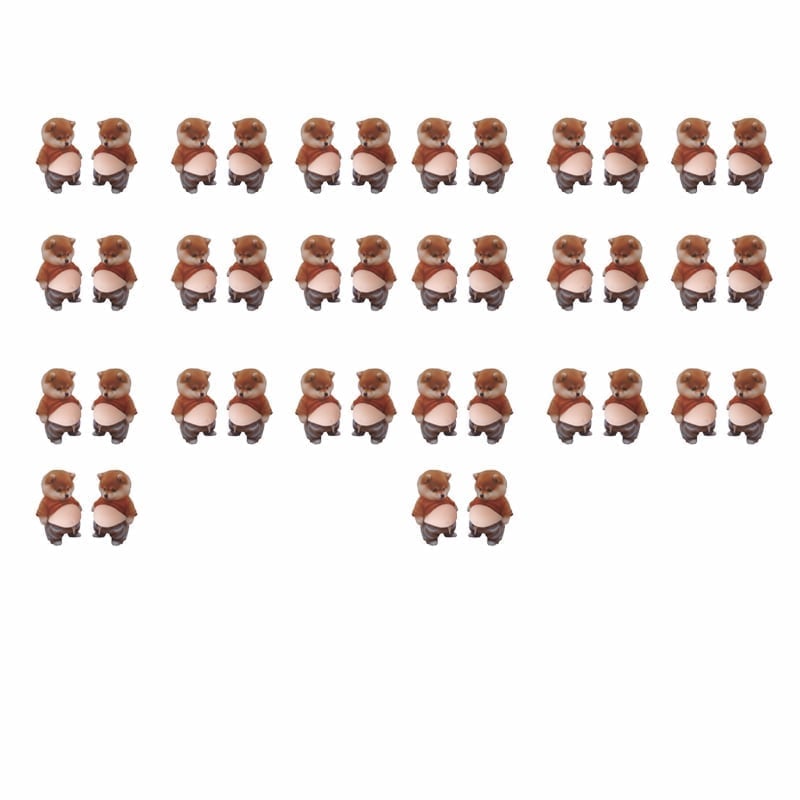 Chubby Shiba Inu Anti-Collision Sticker - 20 pair (40 pcs)