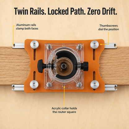 NovaCraft™ — Cut Dead-Straight Mortises & Slots Without a Wandering Router